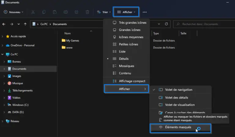Windows Comment Afficher Les Fichiers Et Dossiers Cach S